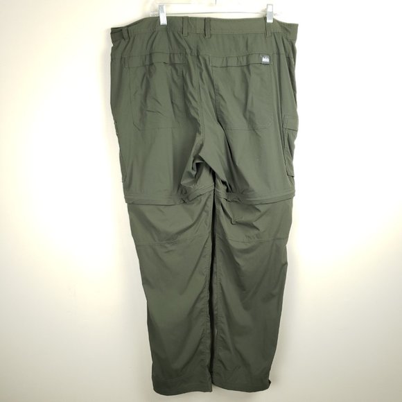 REI Co-op Sahara Women's Convertible Pants Green Outdoor Hiking Lightweight 20W - Picture 8 of 10